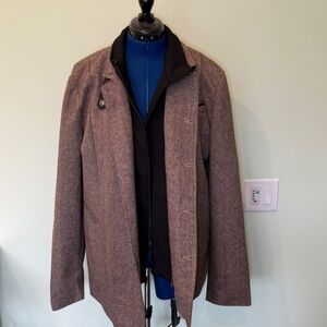 Guess Men's Brown Tweed Convertible Jacket - XXL - NWOT